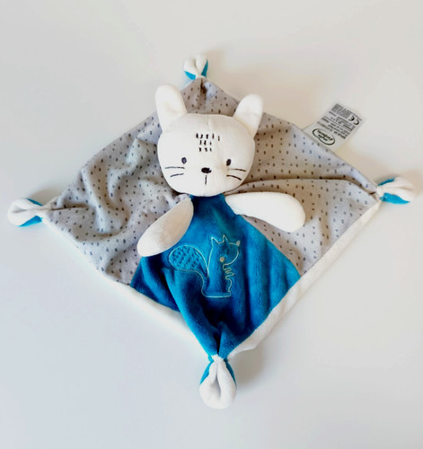 Doudou plat carré lapin blanc - carré,