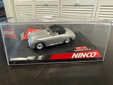 Ninco 50237 Beautiful Silver/Black Porsche 356-A Speedster Slot Car In Case