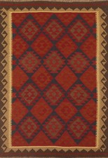 Tapis Kilim Oriental En Laine Réversible Tissé Plat Southwestern Nomade 5x7