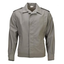 Authentique Armée Française Veste Militaire Classique Ourlet Élastique Grise