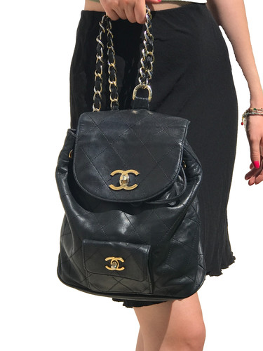 Splendide sac dos chanel - à, en