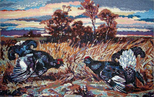 Tapisserie combats tétras - tapisserie,