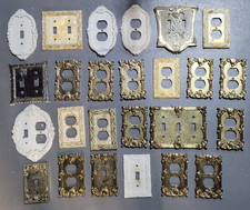 25 Old Vintage Metal Receptacle Wall Plate Switch Outlet Covers