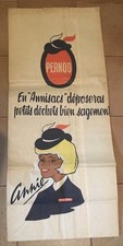 Ancien  Grand Sac publicitaire Hôtesse Pastis PERNOD No Affiche
