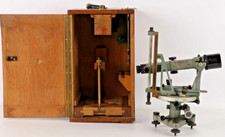 Antique Metal Self Reducing Tachometer Full Wood Case Heavy Measure Rare