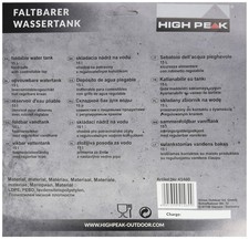 Faltbar Bidon à eau pliable 15 L 250 x 250 x 115 mm Transparent