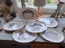 6 assiettes ovales à viande