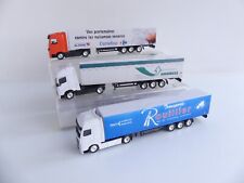 1:87 / 3 TRUCKS WITH CUSTOM TRAILERS CROSSROADS / BRUNEEL / RUST