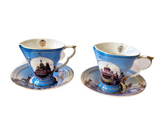 Paire de tasses porcelaine de