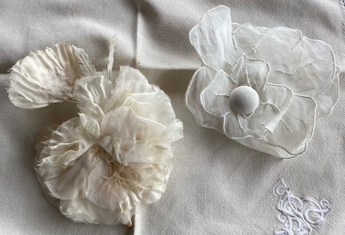 Lot fleurs tissu - de, en