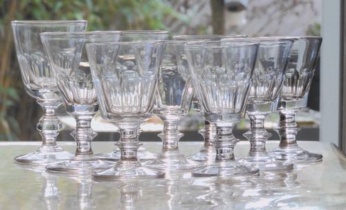 Verres pieds en verre - a,