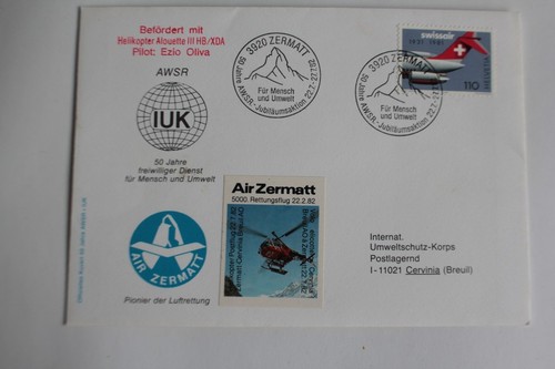 Enveloppe suisse swissair air - suisse,