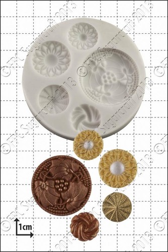 Moule silicone vintage boutons - moule,