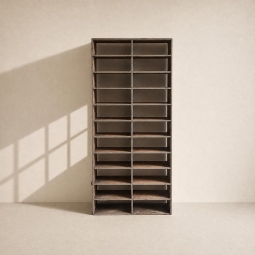 Meuble métier bois patiné - bois,