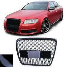 Calandre Sport Grill Rayon Noir Brillant pour Audi A6 C6 4F à Partir De 2008-11