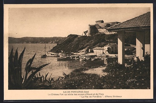 Cpa port cros château - port-cros,, le