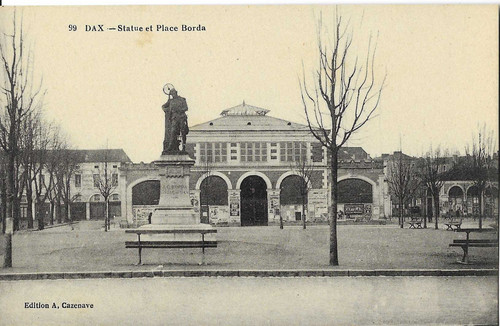 Cpa dax statue et - cpa,