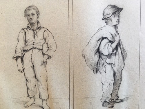 Grand dessin original - grand, enfant