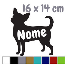 Chihuahua Adesivo XL personalizzato vari colori razze canine