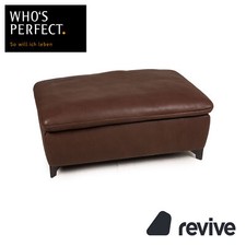Who's Perfect Minnesota Pouf En Cuir Marron
