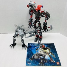 2007 Lego BIONICLE 8924 Maxilos & Spinax Figures w/ Manual 98% Complete READ