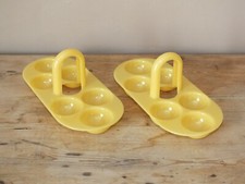 + Duo de paniers - porte œufs vintage en plastique dur +
