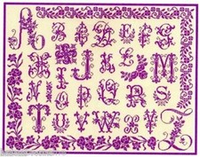 GRILLE POINT de CROIX - Abécédaire Aux Lettres Anciennes - réf 1018