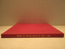Catalogue des Billets de Banque Belges 1900-1966 Hardcover 1967 Morin Francois