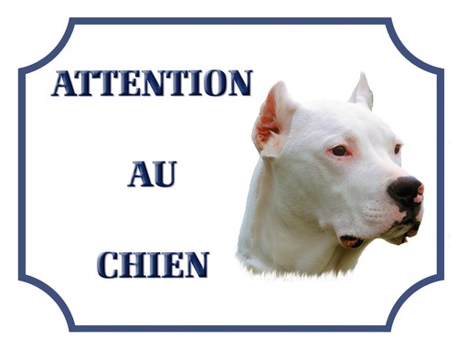Plaque alu 15x20cm attention - 15x20cm, "attention