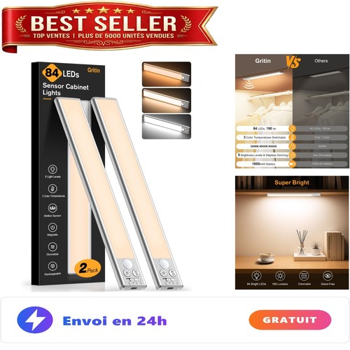 Lampe led rechargeable gritin - rechargeable,