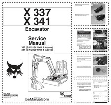 Bobcat X337 X341 Excavators Service Manual SN 515411001 230611001 PDF
