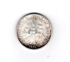 SAINT MARTIN SAN MARINO 500 LIRE 1974 ARGENT SILVER