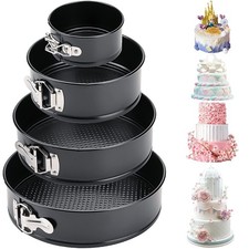 Moule à CharnièreSet de 4 12/18/22/26 cm Rond Professionnel et Utensiles de C...