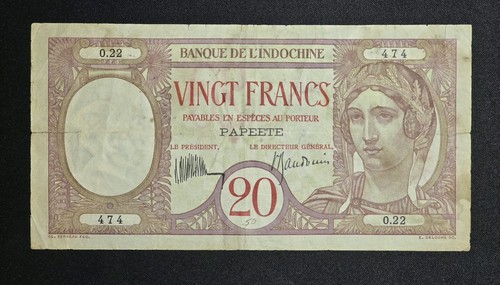 Tahiti francs - (p.12b), 20