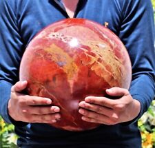 Sphère de jaspe rouge personnalisée grande boule de cristal chakra pierre de ...