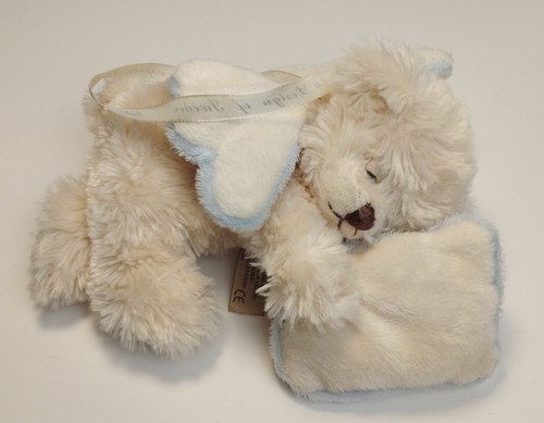 Doudou peluche ours blanc