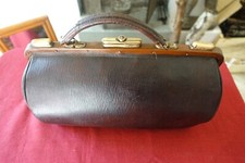1930s Leather Doctor Tote Bag