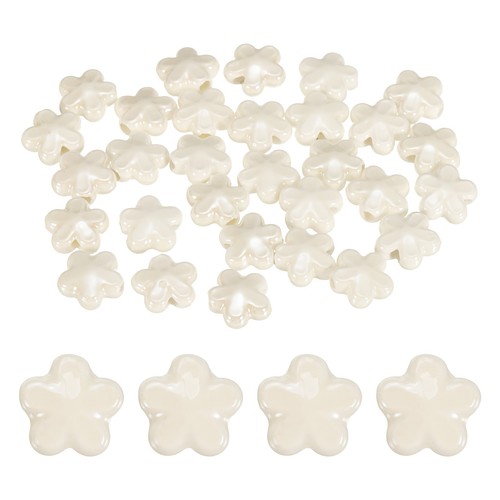 Perles porcelaine fleur - 30,