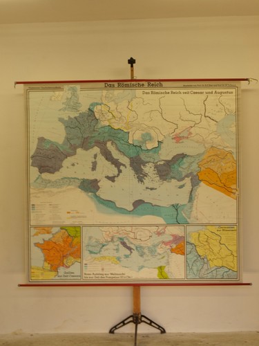 Carte murale scolaire romain - murale,
