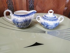 Pot à lait + sucrier faïence