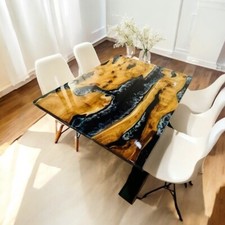 Noir Vague Résine Époxy Haut