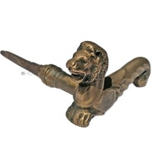 Poignée De Porte En Bronze Antique Lion Entrée De Maison Ancienne 1,6 Kg
