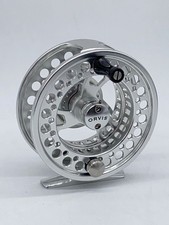 ORVIS Hydros 3 Fly Reel Silver Used With Minor Wear Includes Pouch