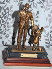 WALT DISNEY & MICKEY MOUSE Statue PARTNERS IN EXCELLENCE Sculpture BRONZE