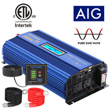 Pure Sine Wave Power Inverter 2000W/4000W 12V DC to 110V~120V AC USA Transistors