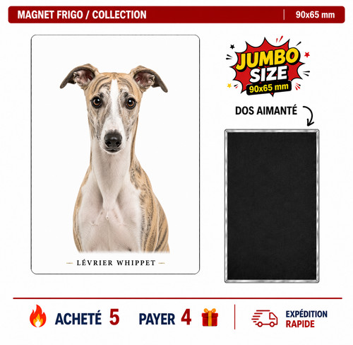 Magnet lévrier whippet 90x65 - whippet,