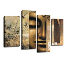 Tableau déco Bouddha 4 parties Image sur toile 130 x 80 cm Board