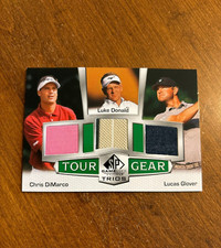 Chris DiMarco Luke Donald Lucas Glover SP Game Used Trios Tour Gear TG3-DDG Golf
