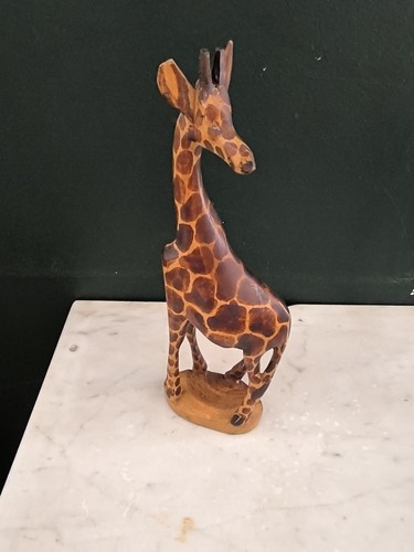 Statue girafe bois - statue,
