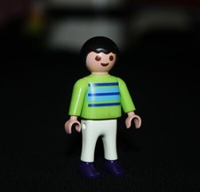 Playmobil school schoolboy boy green striped sweater 4618